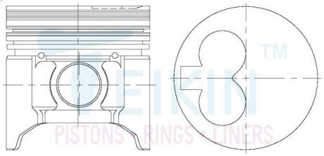 42167A050 Поршни ремонт +0.50mm Alfin (к-кт на мотор) Mazda R2/RF, Kia Besta TEIKIN подбор по vin на Brocar