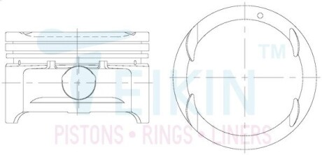 30105STD Поршні STD (к-кт на двигун) 1,6 L Chevrolet Aveo/Lacetti L44 1,6 TEIKIN підбір по vin на Brocar