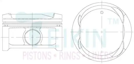 46343100 Поршні + 1.00mm(к-кт на мотор) Toyota Camry, RAV-4, Solara 2AZ-FE TEIKIN підбір по vin на Brocar