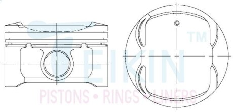 44350100 Поршні +1.00mm (к-кт на двигун) MR20DE Nissan Qashqai, X-Trail T31 TEIKIN підбір по vin на Brocar