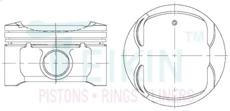 44350100 Поршні +1.00mm (к-кт на двигун) MR20DE Nissan Qashqai, X-Trail T31 TEIKIN підбір по vin на Brocar
