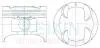 42668050 Поршні +0.50mm (к-кт на двигун) Mazda 1.6L (B6ZE) Xedos 6/323/MX-3 TEIKIN підбір по vin на Brocar