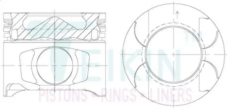 46698AGSTD Поршни STD (к-кт на мотор) 1KD-FTV Fortuner, Hilux, Land Cruiser TEIKIN підбір по vin на Brocar