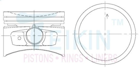 44326050 Поршні ремонт (+0.50мм) (к-кт на двигун) Nissan CG13DE Micra K11 TEIKIN підбір по vin на Brocar