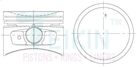 44326050 Поршни ремонт (+0.50мм) (к-кт на мотор) Nissan CG13DE Micra K11 TEIKIN подбор по vin на Brocar