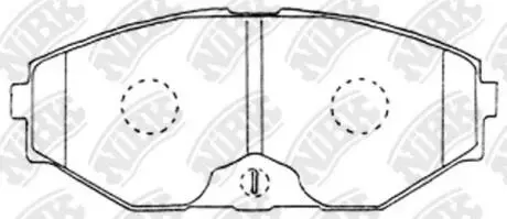 PN2261 Колодки передні NISSAN Maxima QX CA33,A32,J30 INFINITI Q45,J30 NiBK підбір по vin на Brocar