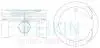 46361050 Поршні ремонт (+0.50мм) (к-кт на двигун) Toyota, Daihatsu K3-VE TEIKIN підбір по vin на Brocar