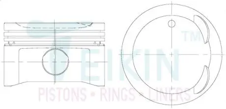 46361050 Поршні ремонт (+0.50мм) (к-кт на двигун) Toyota, Daihatsu K3-VE TEIKIN підбір по vin на Brocar