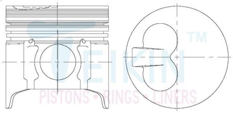 42610AGSTD Поршні стандарт (STD) (к-кт на двигун) Mazda (RF) Alfin Gallery TEIKIN підбір по vin на Brocar