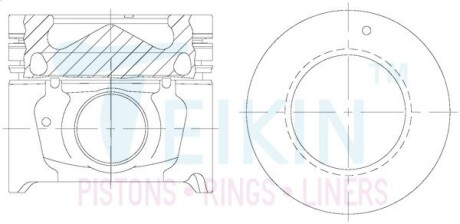 58118AGSTD Поршни стандарт к-кт на мотор Antara, Cruze, Captiva 2.0 CDTI TEIKIN підбір по vin на Brocar