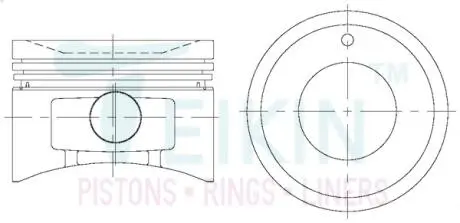 44688050 Поршні +0.50mm (к-кт на двигун) Almera Classic B10RS (QG16DE) TEIKIN підбір по vin на Brocar