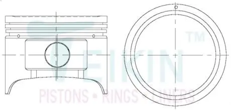 44271050 Поршні ремонт +0.50mm(к-кт на мотор) Nissan Terrano R20 KA24E TEIKIN підбір по vin на Brocar