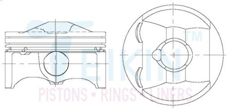 42224050 Поршні ремонт (+0.50мм) (к-кт на двигун) Mazda Skyactiv-G 1.5L TEIKIN підбір по vin на Brocar