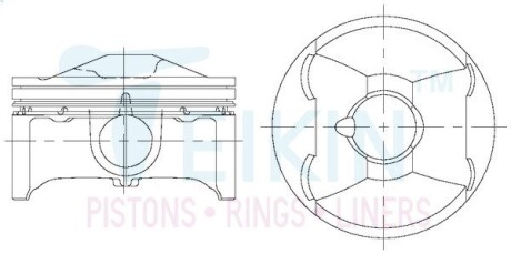 42223050 Поршні ремонт (+0.50мм) (к-кт на двигун) Mazda Skyactiv-G 2.5L TEIKIN підбір по vin на Brocar