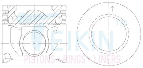 35202AG050 Поршні +0.50mm (к-кт на двигун) = KS 40830620 2,4 Ford Transit TEIKIN підбір по vin на Brocar