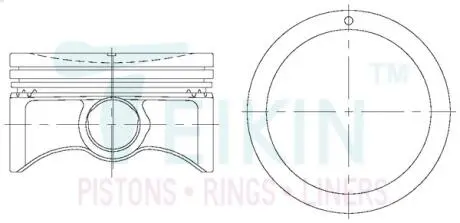 45156050 Поршні двигуна +0,50mm(к-кт на мотор)(1*1,2*2) K15B Suzuki TEIKIN підбір по vin на Brocar
