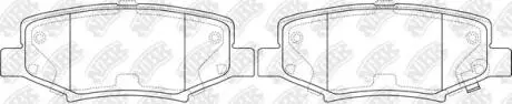 PN0497 Колодки задние c2007-- Wrangler,Grand Cherokee,Liberty,Nitro NiBK подбор по vin на Brocar