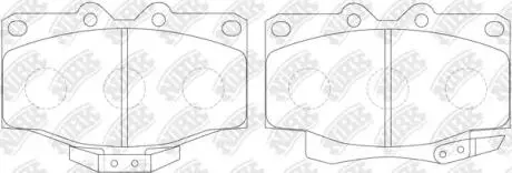 PN1350 Колодки тормозные передние Toyota 4 Runner, Land Cruiser 70 NiBK підбір по vin на Brocar