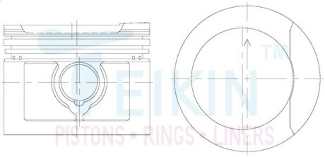 48110050 Поршні +0.50mm (к-кт на двигун) Volkswagen ABS,ADZ,NE,DS,DZ TEIKIN підбір по vin на Brocar