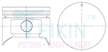 44347STD Поршні стандарт (STD) (к-кт на двигун) Nissan TB45DE/TB48DE TEIKIN підбір по vin на Brocar