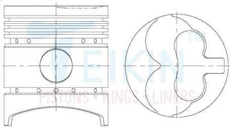 442106050 Поршні ремонт (+0.50мм) (к-кт на двигун) Nissan Patrol SD33 TEIKIN підбір по vin на Brocar