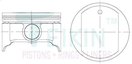 43290050 Поршні +0.50mm (к-кт на двигун) 6G75 3,8L Mitsubishi Pajero TEIKIN підбір по vin на Brocar