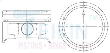 43248050 Поршні ремонт (+0.50мм) (к-кт на двигун) Mitsubishi 4G15-II TEIKIN підбір по vin на Brocar