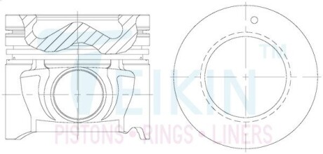 51604A4050 Поршни ремонт (+0.50мм) (к-кт на мотор) Hyundai D4EA Alfin TEIKIN подбор по vin на Brocar