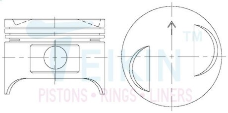 451264050 Поршні ремонт (+0.50мм) (к-кт на мотор) Suzuki G13 (4цил) TEIKIN підбір по vin на Brocar