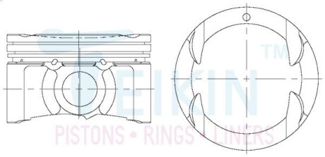 42211050 Поршні +0,50mm (к-кт на мотор) Mazda 3 двигун Z6 1,6L TEIKIN підбір по vin на Brocar