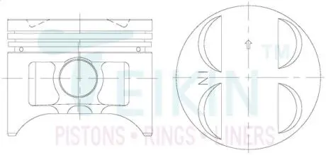 38145050 Поршні ремонт (+0.50мм) (к-кт на двигун) HONDA D15B1/D15B2 TEIKIN підбір по vin на Brocar