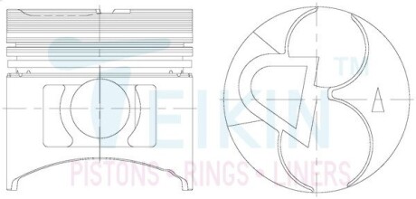 51108A050 Поршни ремонт (+0.50мм)ALFIN(к-кт на мотор) Hyundai D4BA TEIKIN подбор по vin на Brocar