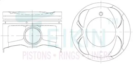 46373050 Поршні ремонт (+0.50мм) (к-кт на двигун) TOYOTA 3S-FE VII TEIKIN підбір по vin на Brocar