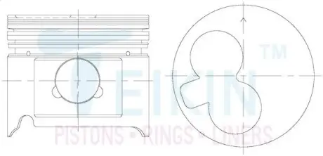 46257A050 Поршни Alfin ремонт (+0.50мм) (к-кт на мотор) Toyota 1HZ TEIKIN подбор по vin на Brocar