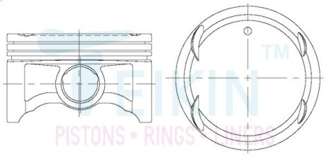 43696STD Поршни STD (к-кт на мотор) Mitsubishi Lancer 1.5L (4A91) TEIKIN подбор по vin на Brocar