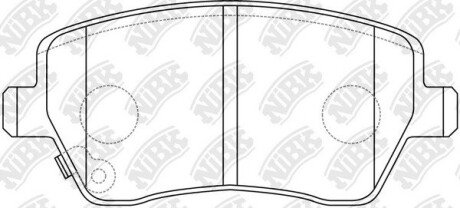 PN9805 Колодки передние Nissan K12,E11/Swift/Modus/Clio/Duster/ NiBK подбор по vin на Brocar