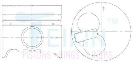 46260A050 Поршні ремонт (+0.50мм) (к-кт на двигун) Toyota 2C Alfin TEIKIN підбір по vin на Brocar