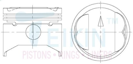 43616050 Поршни ремонт (+0.50мм) (к-кт на мотор) Mitsubishi 4G11 TEIKIN подбор по vin на Brocar