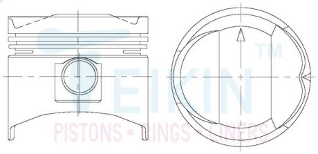 43154100 Поршні ремонт (+1.00мм) (к-кт на мотор) Mitsubishi 4G62 TEIKIN підбір по vin на Brocar