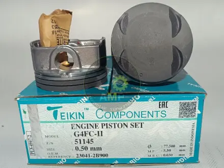 51145050 Поршни ремонт (+0.50мм) (к-кт на мотор) Hyundai G4FC-II TEIKIN підбір по vin на Brocar