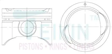 45132050 Поршні ремонт (+0.50мм) (к-кт на двигун) Suzuki G16A 8V TEIKIN підбір по vin на Brocar