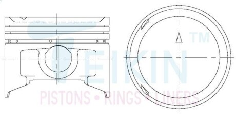 43225STD Поршні стандарт (STD) (к-кт на двигун) Mitsubishi 4G64S TEIKIN підбір по vin на Brocar