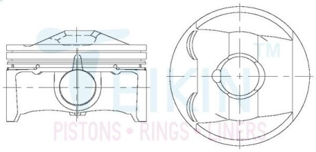 42220STD Поршні стандарт (STD) (к-кт на двигун) Mazda SKYACTIV-G TEIKIN підбір по vin на Brocar
