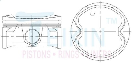 46703STD Поршні стандарт (STD) (к-кт на двигун) 1GR-FE c 2009-- TEIKIN підбір по vin на Brocar