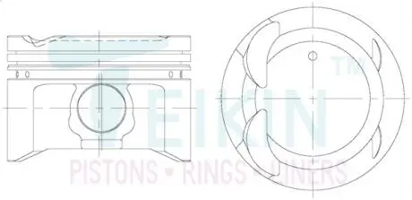 46352050 Поршні ремонт (+0.50мм) (к-кт на двигун) Toyota 2JZ-GE TEIKIN підбір по vin на Brocar