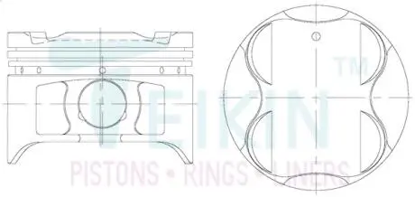46281050 Поршні ремонт (+0.50мм) (к-кт на двигун) Toyota 3VZ-FE TEIKIN підбір по vin на Brocar