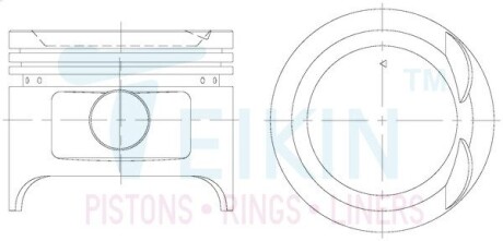 38663STD Поршні стандарт (STD) (к-кт на двигун) HONDA D15A3 EW4 TEIKIN підбір по vin на Brocar