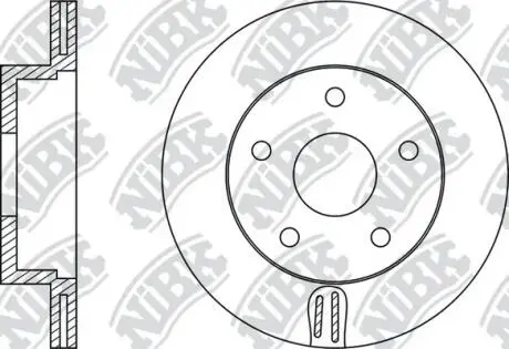 RN1276 Диск тормозной передний 242мм Subaru Impreza, Legasy NiBK підбір по vin на Brocar