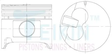 46261050 Поршні ремонт (+0.50мм) (к-кт на двигун) Toyota 2L-II TEIKIN підбір по vin на Brocar