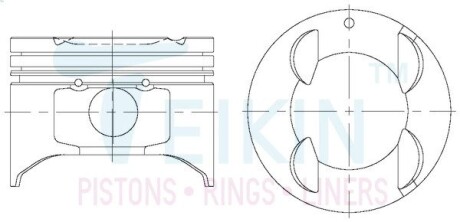 42661STD Поршні стандарт (STD) (к-кт на двигун) Mazda 1.8 (BP) TEIKIN підбір по vin на Brocar